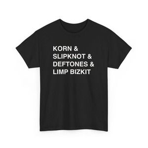 Korn And Slipknot And Deftones And Limp Bizkit Unisex Tshirt Gift For Fan